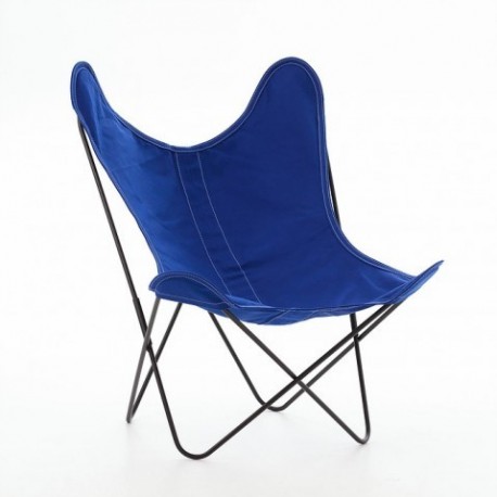 Fauteuil AA coton outremer