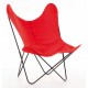 Fauteuil AA coton rouge