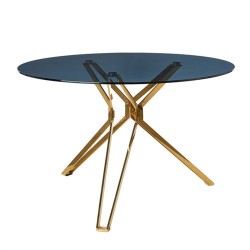 Table ronde Gold & Glass