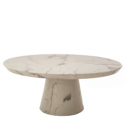 Table basse ronde Marble Look White