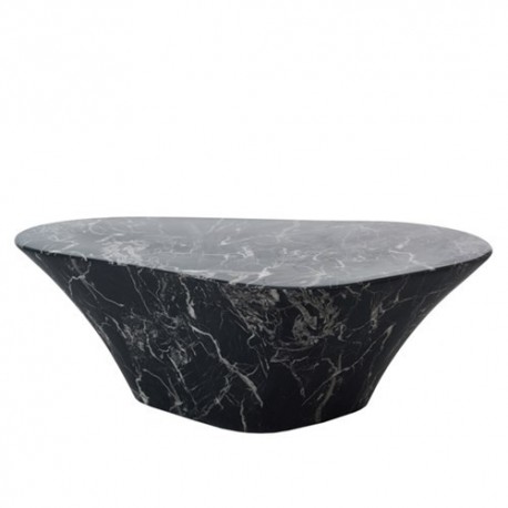 Table basse oval Marble Look White