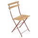 Chaise Bistro naturel ocre rouge