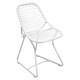 Chaise Sixties blanc coton