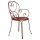 Fauteuil 1900 ocre rouge