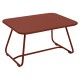 Table basse Sixties ocre rouge