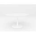 Table Multiplo / plateau rond en verre Ø 118 cm / extérieur
