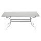 Table rectangulaire Romane gris métal