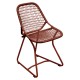 Chaise Sixties ocre rouge