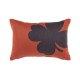 Coussin Trèfle ocre rouge