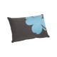 Coussin Trèfle anthracite / carbone
