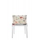 Fauteuil Mademoiselle tissus Moschino / structure transparente