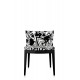 Fauteuil Mademoiselle tissus Moschino / structure noire