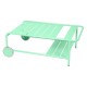 Table basse a roues LUXEMBOURG vert opaline