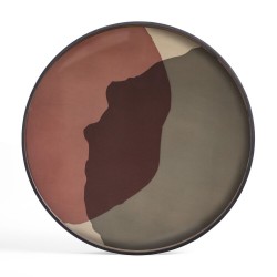 Pinot Combined Dots glass tray - round - XL