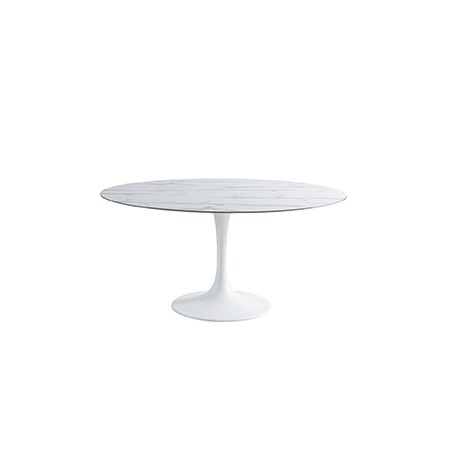 Table Ovale Korol 170 x 110 avec dalle de verre