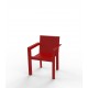 Chaise Frame Accoudoirs Rouge