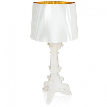 Lampe Bourgie métallisé blanc/or