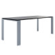 Table Four / plateau blanc - pieds aluminium / 158 cm